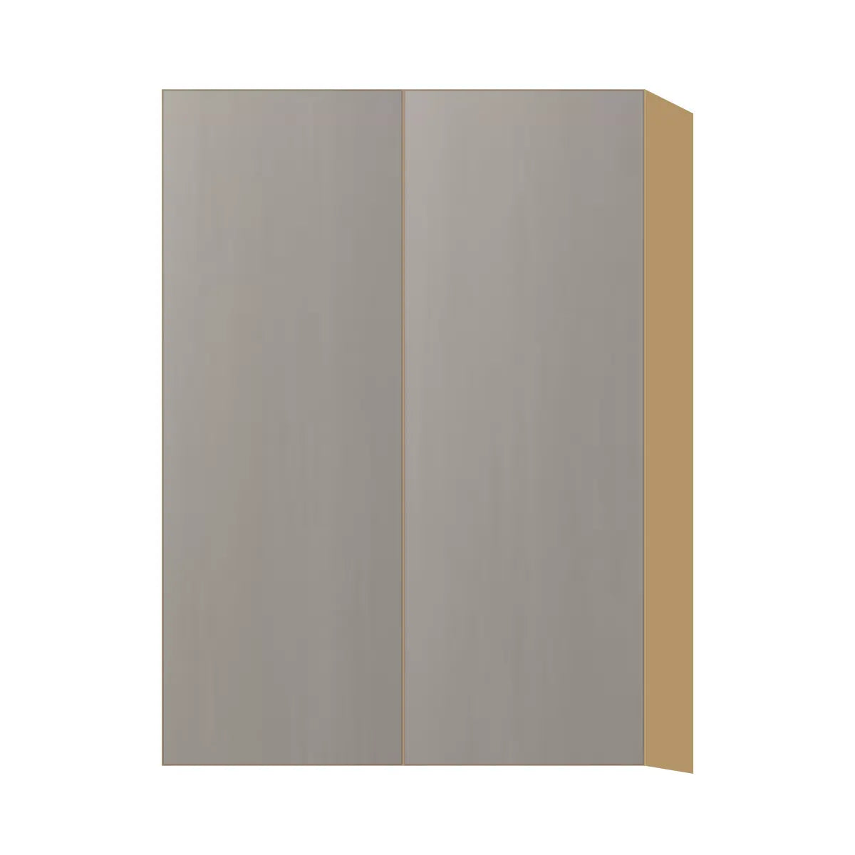 Contemporary 42" tall wall double door cabinet, Fog Oak door, P-Box (Prestige)
