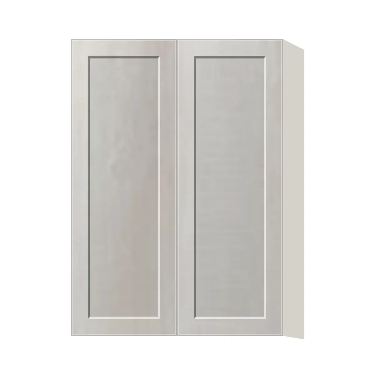 Contemporary 42" tall wall double door cabinet, Genesis Sliced Oak door, L-Box (Luxury)