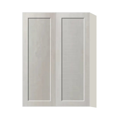 Contemporary 42" tall wall double door cabinet, Genesis Sliced Oak door, L-Box (Luxury)