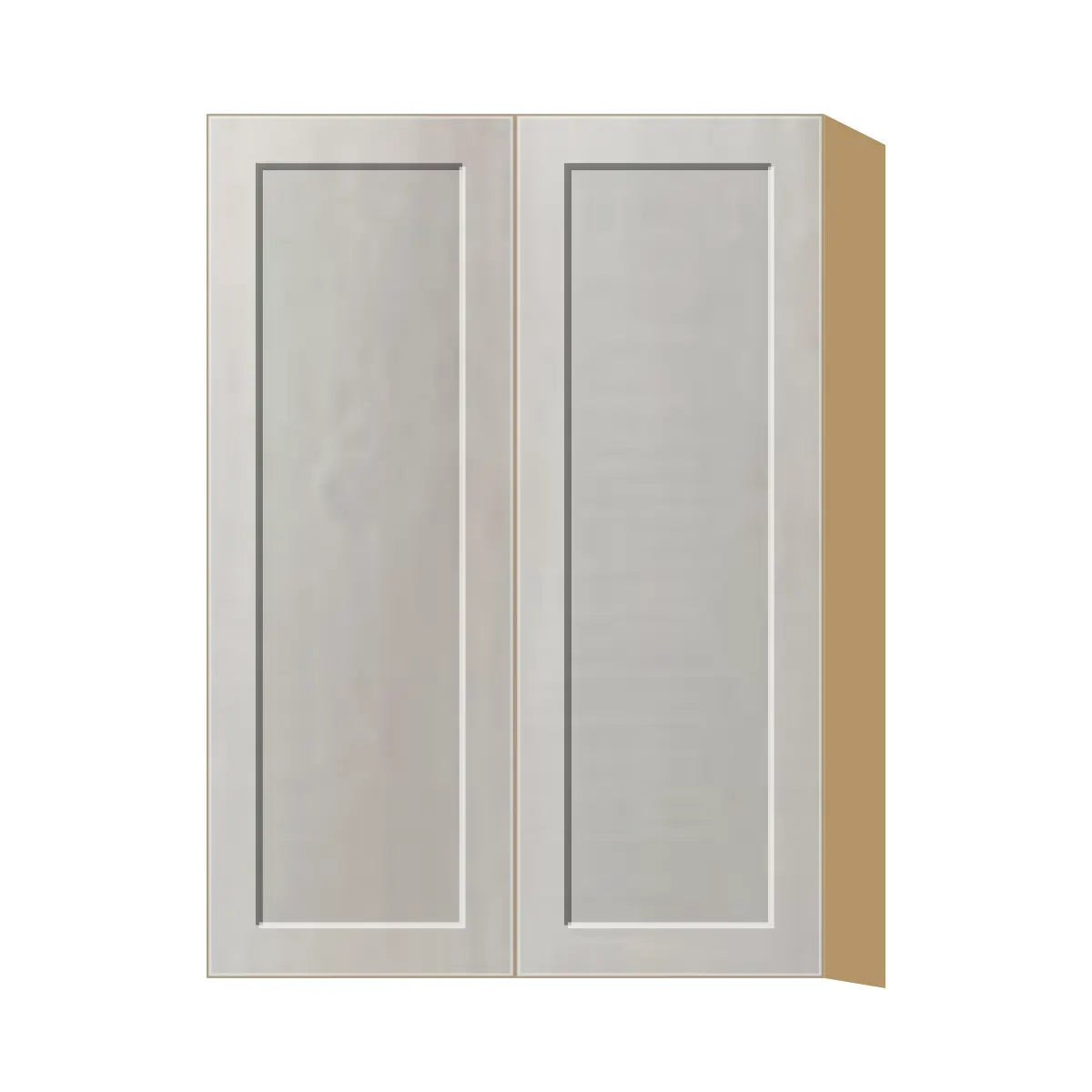 Contemporary 42" tall wall double door cabinet, Genesis Sliced Oak door, P-Box (Prestige)