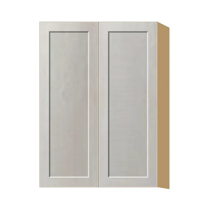 Contemporary 42" tall wall double door cabinet, Genesis Sliced Oak door, P-Box (Prestige)