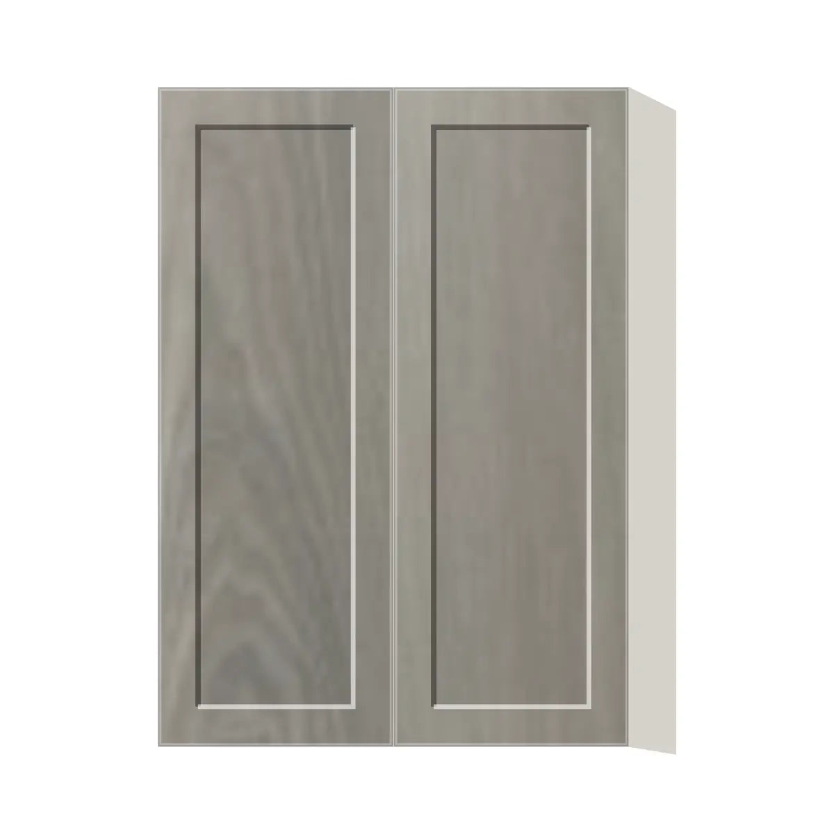 Contemporary 42" tall wall double door cabinet, Genesis Weathered Oak door, L-Box (Luxury)