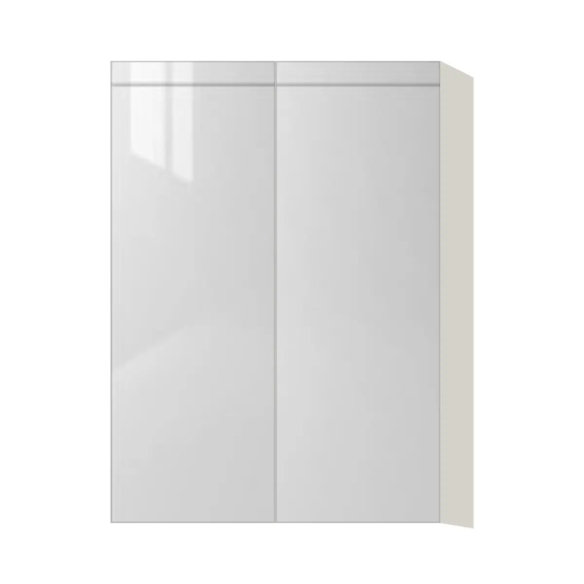 Contemporary 42" tall wall double door cabinet, Glossy White door, L-Box (Luxury)
