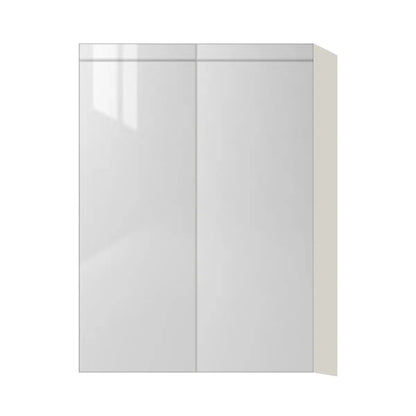 Contemporary 42" tall wall double door cabinet, Glossy White door, L-Box (Luxury)