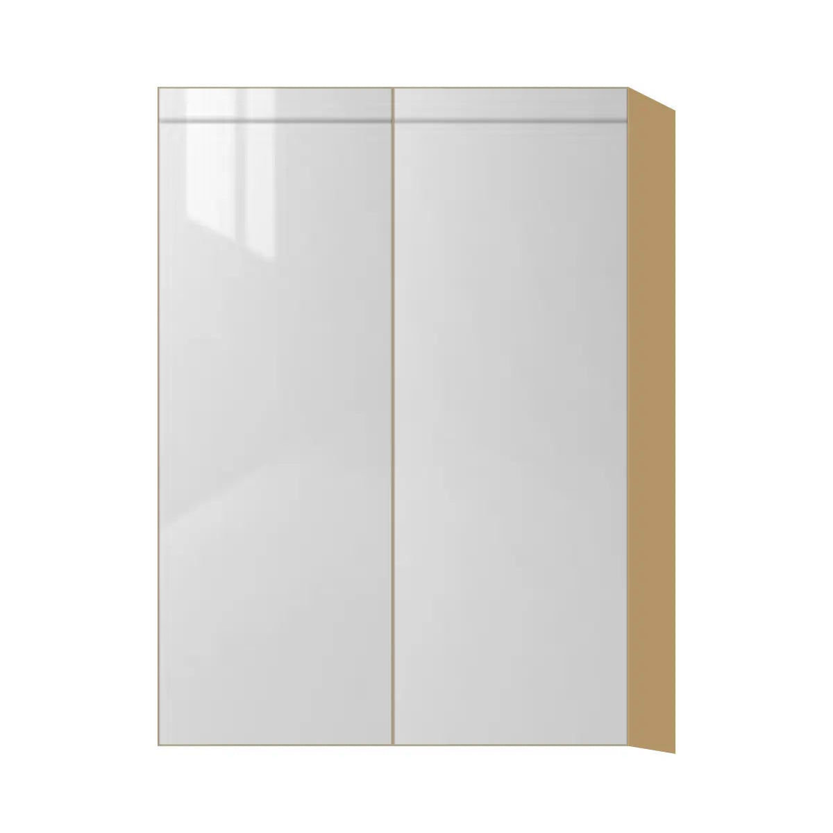 Contemporary 42" tall wall double door cabinet, Glossy White door, P-Box (Prestige)