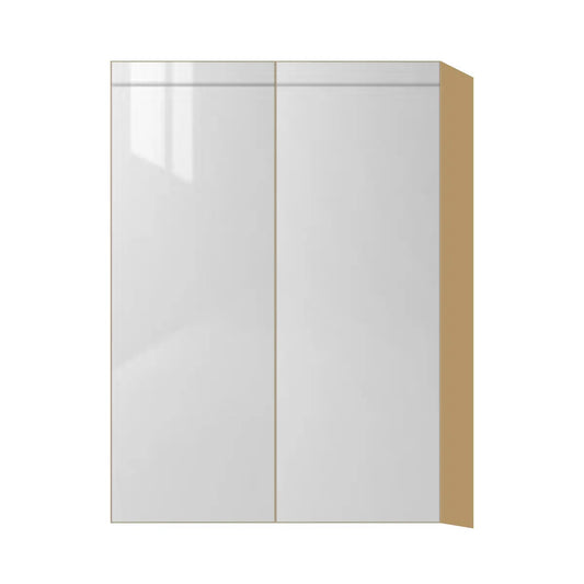Contemporary 42" tall wall double door cabinet, Glossy White door, P-Box (Prestige)