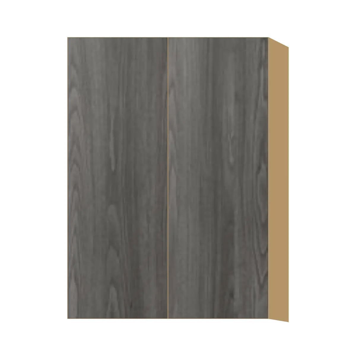 Contemporary 42" tall wall double door cabinet, Indian Light Walnut door, P-Box (Prestige)