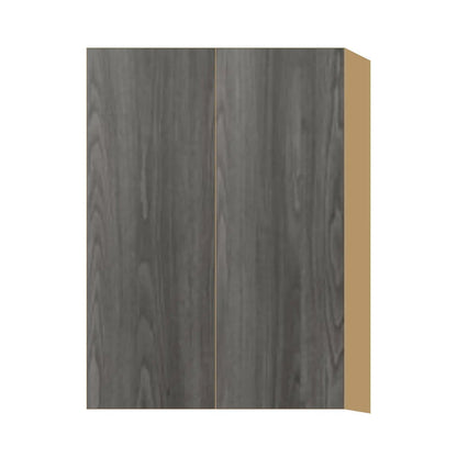 Contemporary 42" tall wall double door cabinet, Indian Light Walnut door, P-Box (Prestige)