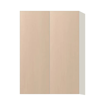 Contemporary 42" tall wall double door cabinet, Maine Oak door, L-Box (Luxury)