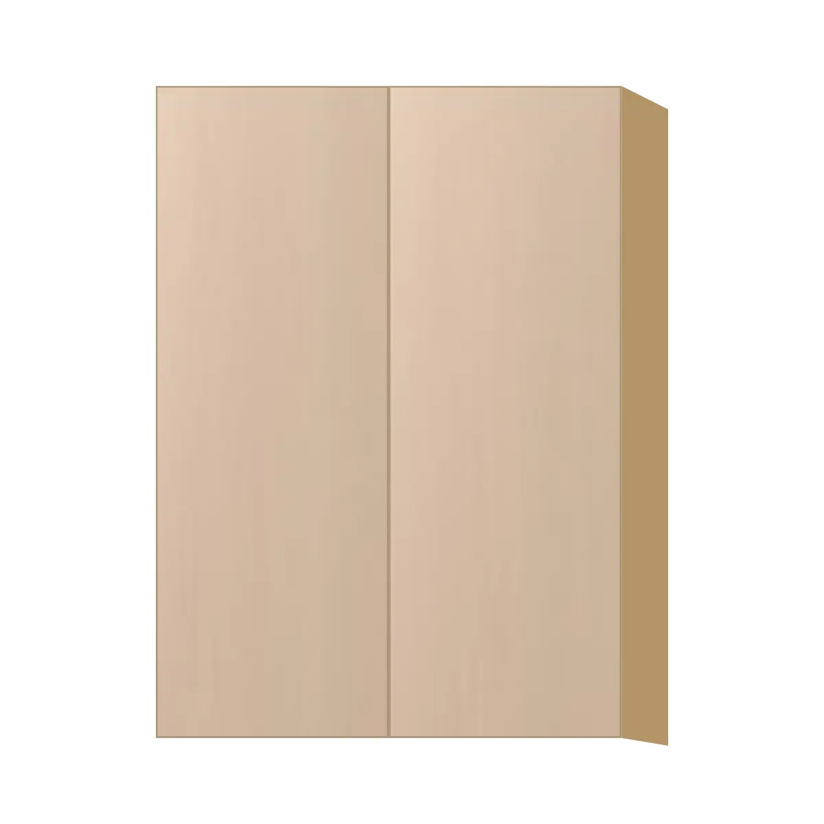 Contemporary 42" tall wall double door cabinet, Maine Oak door, P-Box (Prestige)