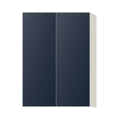 Contemporary 42" tall wall double door cabinet, Matte Blue door, L-Box (Luxury)