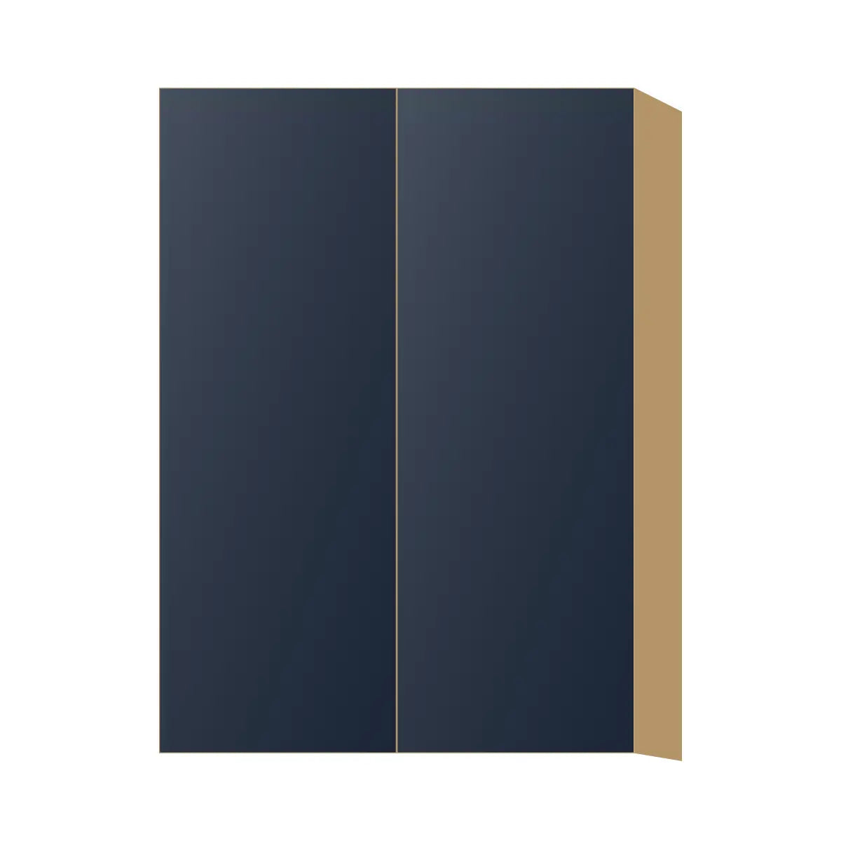 Contemporary 42" tall wall double door cabinet, Matte Blue door, P-Box (Prestige)