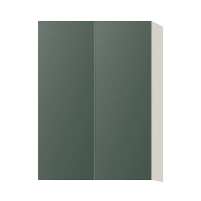 Contemporary 42" tall wall double door cabinet, Matte Olive Green door, L-Box (Luxury)