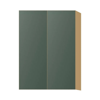 Contemporary 42" tall wall double door cabinet, Matte Olive Green door, P-Box (Prestige)