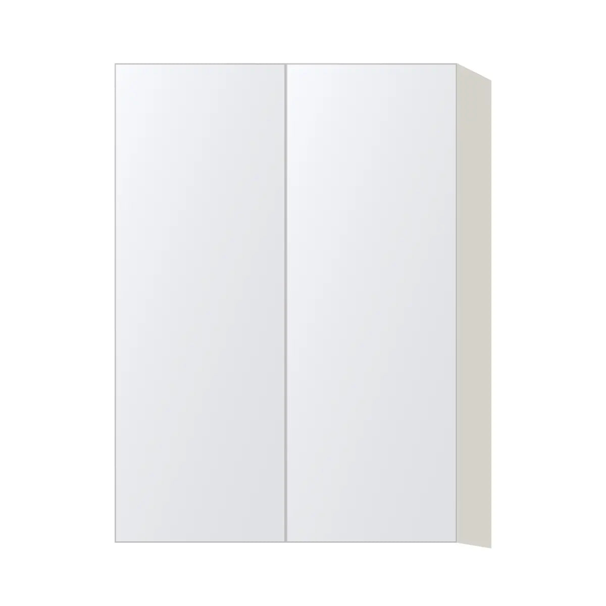 Contemporary 42" tall wall double door cabinet, Matte White door, L-Box (Luxury)