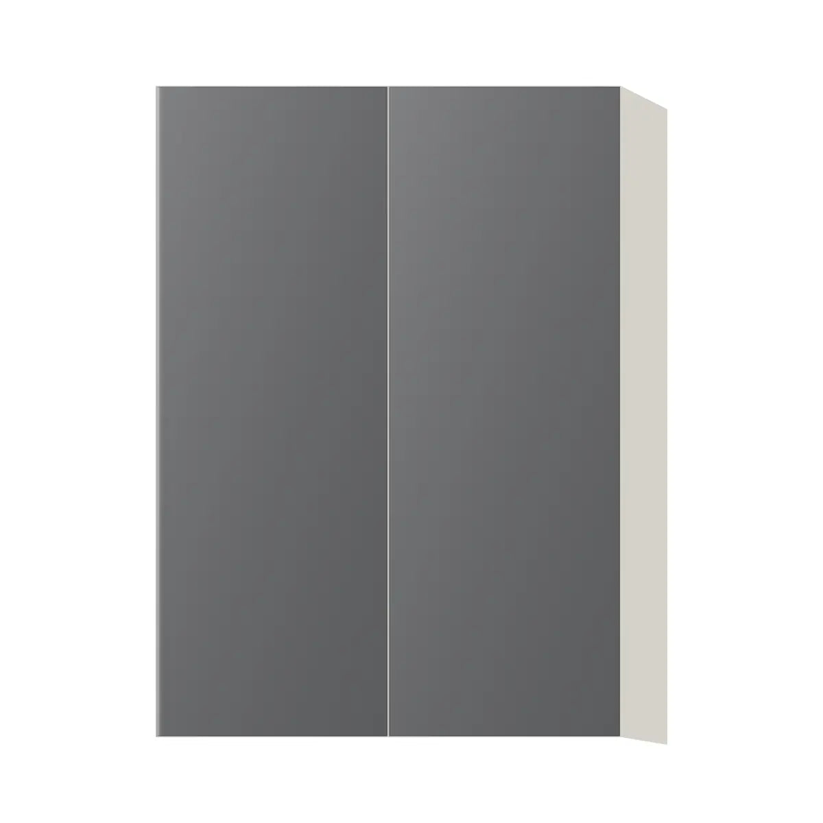 Contemporary 42" tall wall double door cabinet, Prime Matte Grey door, L-Box (Luxury)