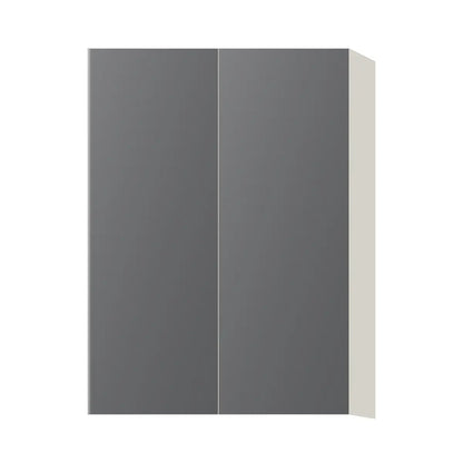 Contemporary 42" tall wall double door cabinet, Prime Matte Grey door, L-Box (Luxury)