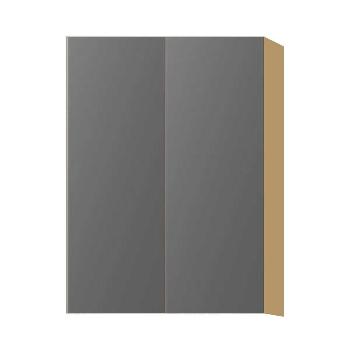 Contemporary 42" tall wall double door cabinet, Prime Matte Grey door, P-Box (Prestige)