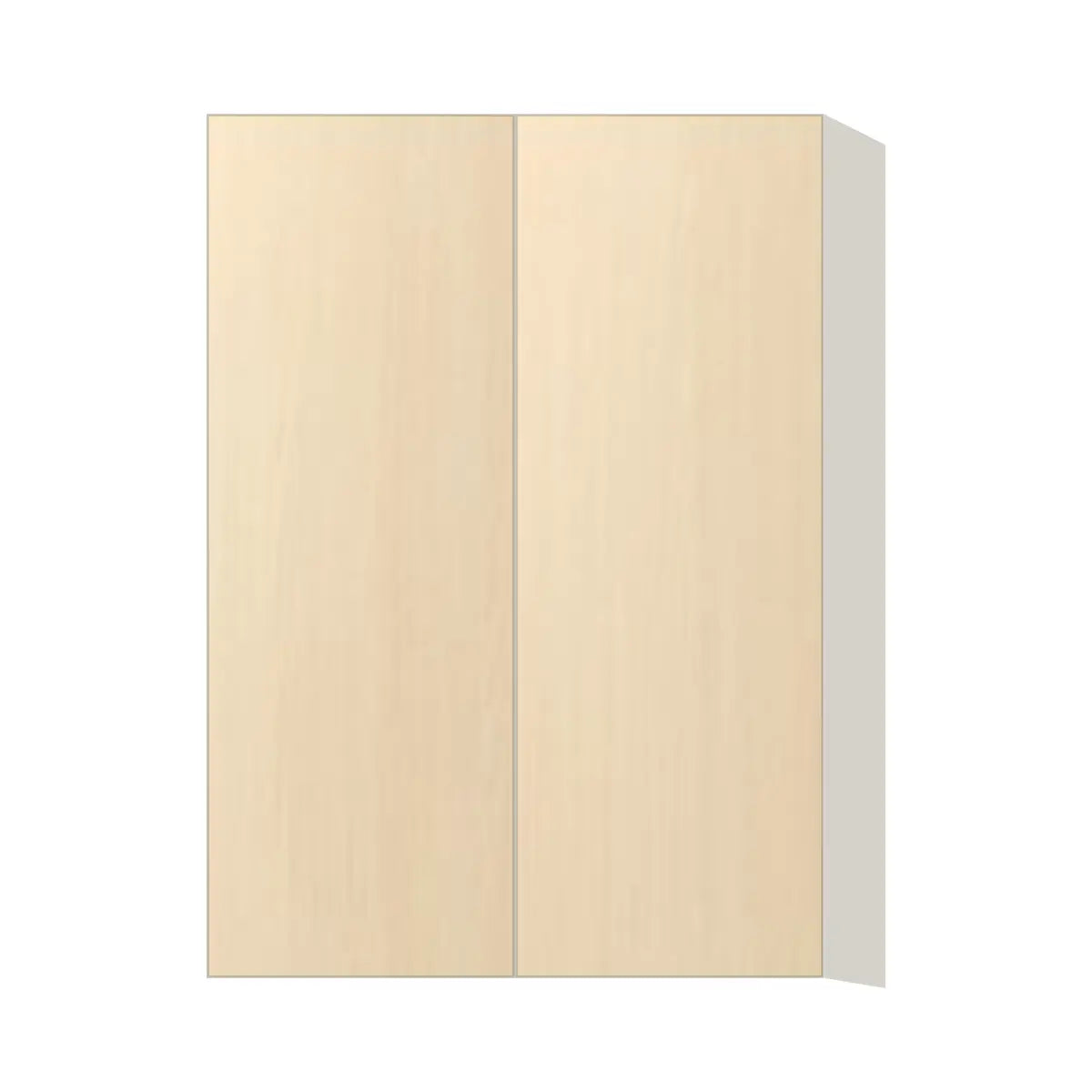Contemporary 42" tall wall double door cabinet, Riva Oak door, L-Box (Luxury)