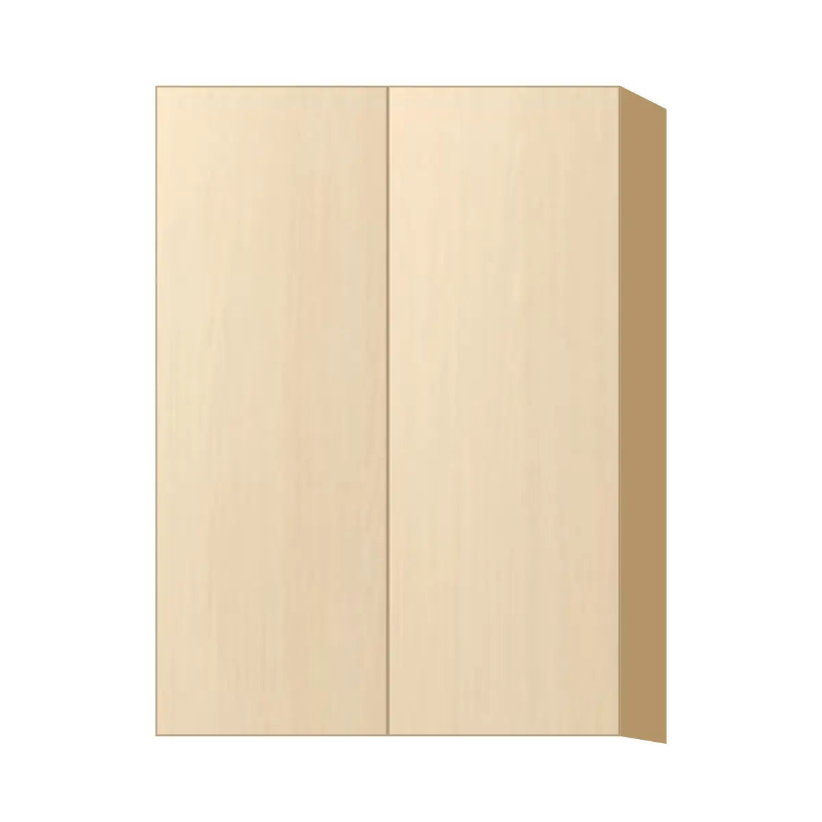 Contemporary 42" tall wall double door cabinet, Riva Oak door, P-Box (Prestige)