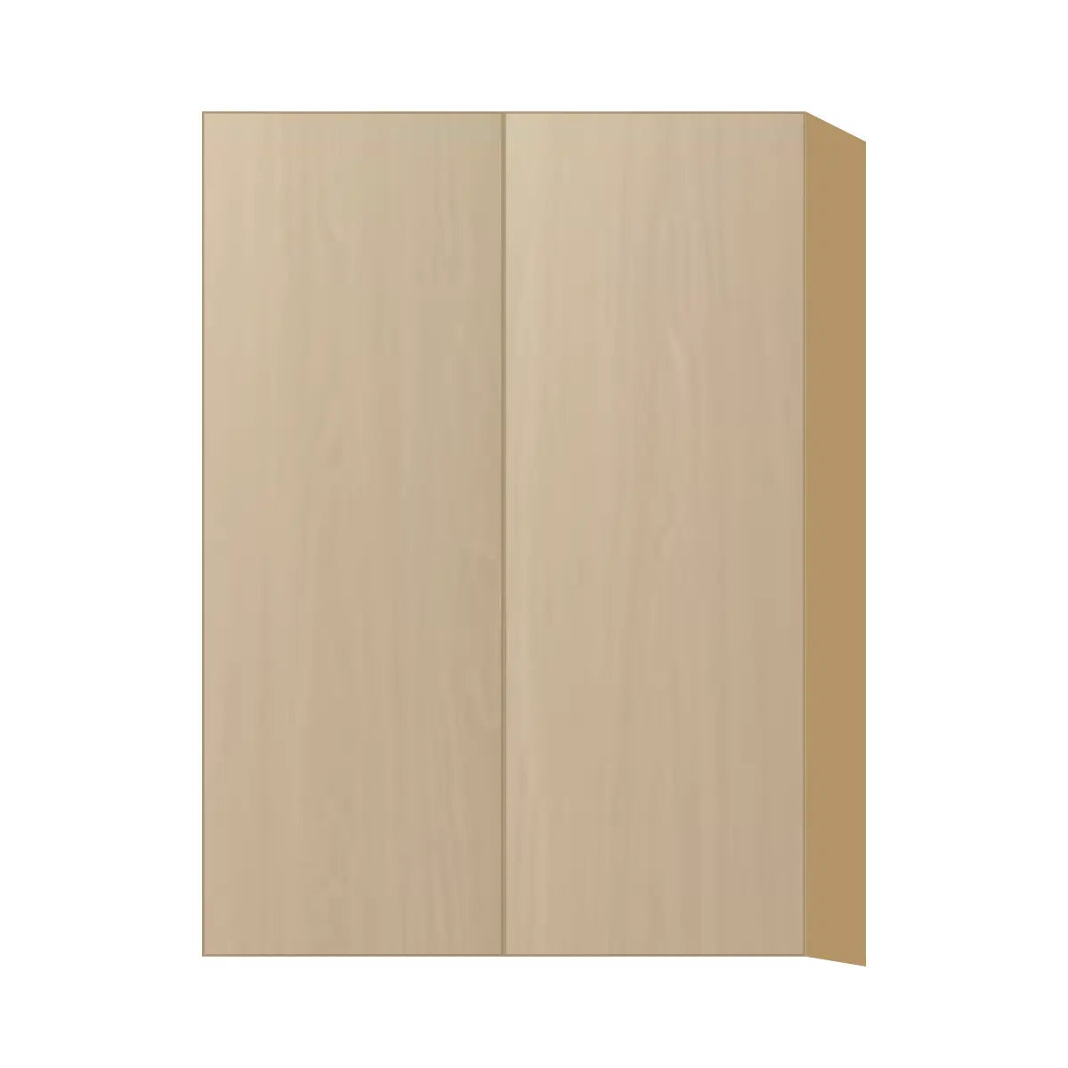 Contemporary 42" tall wall double door cabinet, Swiss Walnut door, P-Box (Prestige)