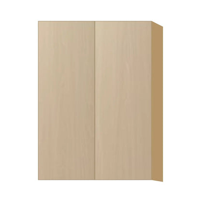 Contemporary 42" tall wall double door cabinet, Swiss Walnut door, P-Box (Prestige)