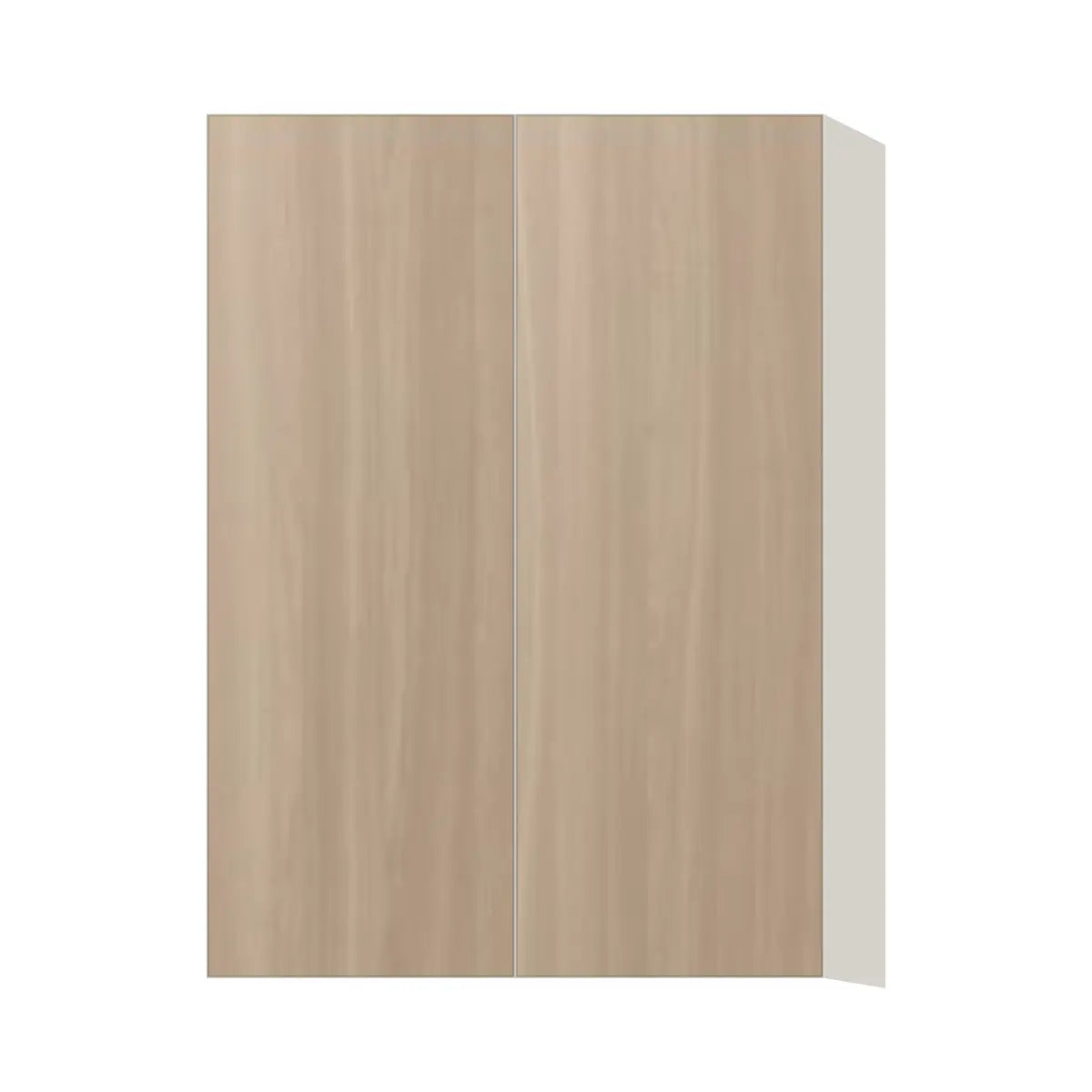 Contemporary 42" tall wall double door cabinet, Vanilla Oak door, L-Box (Luxury)
