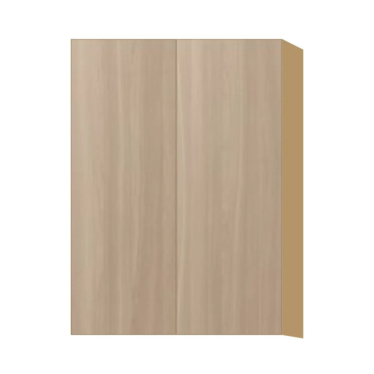 Contemporary 42" tall wall double door cabinet, Vanilla Oak door, P-Box (Prestige)
