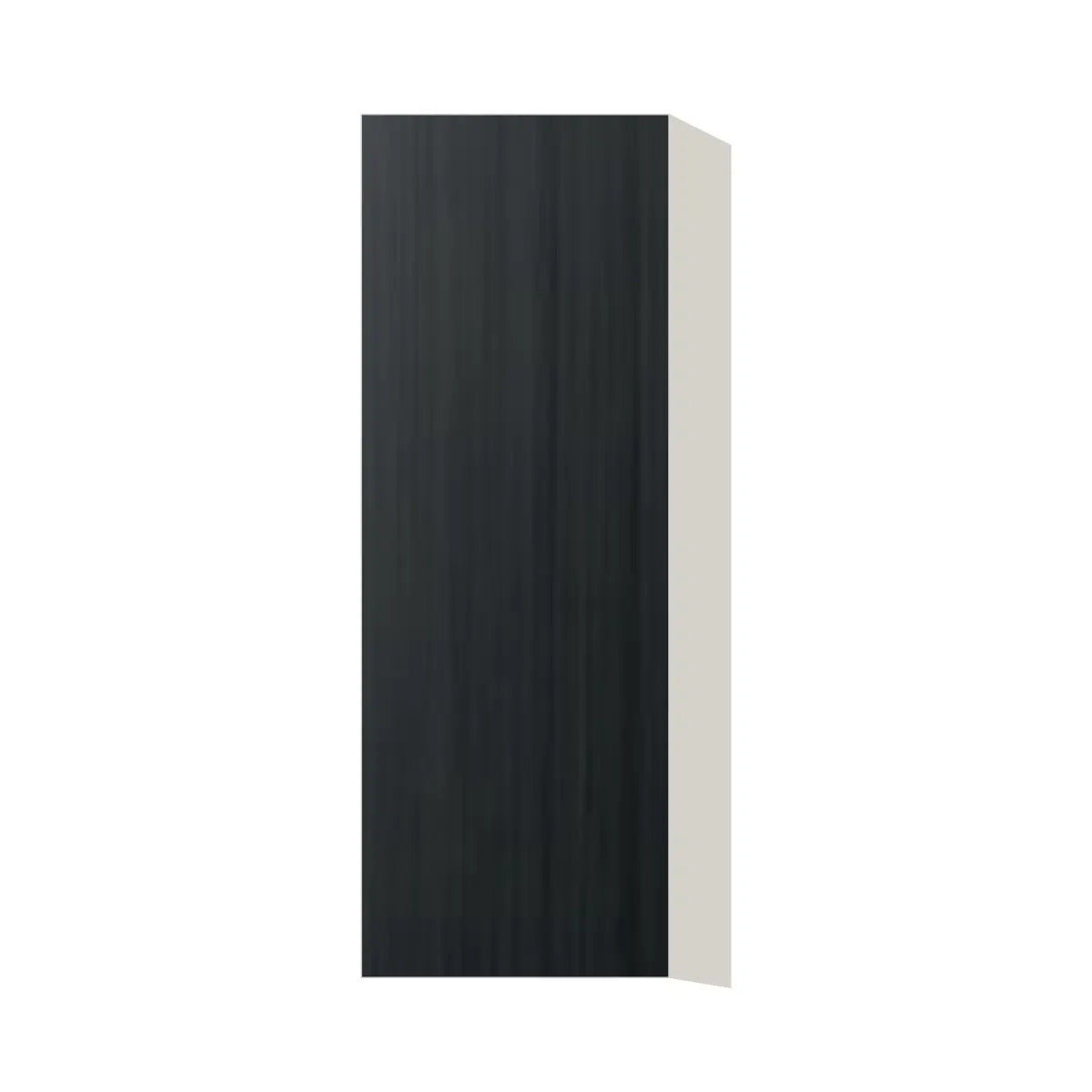 Contemporary 42" tall wall single door cabinet, Black Grain door, L-Box (Luxury)