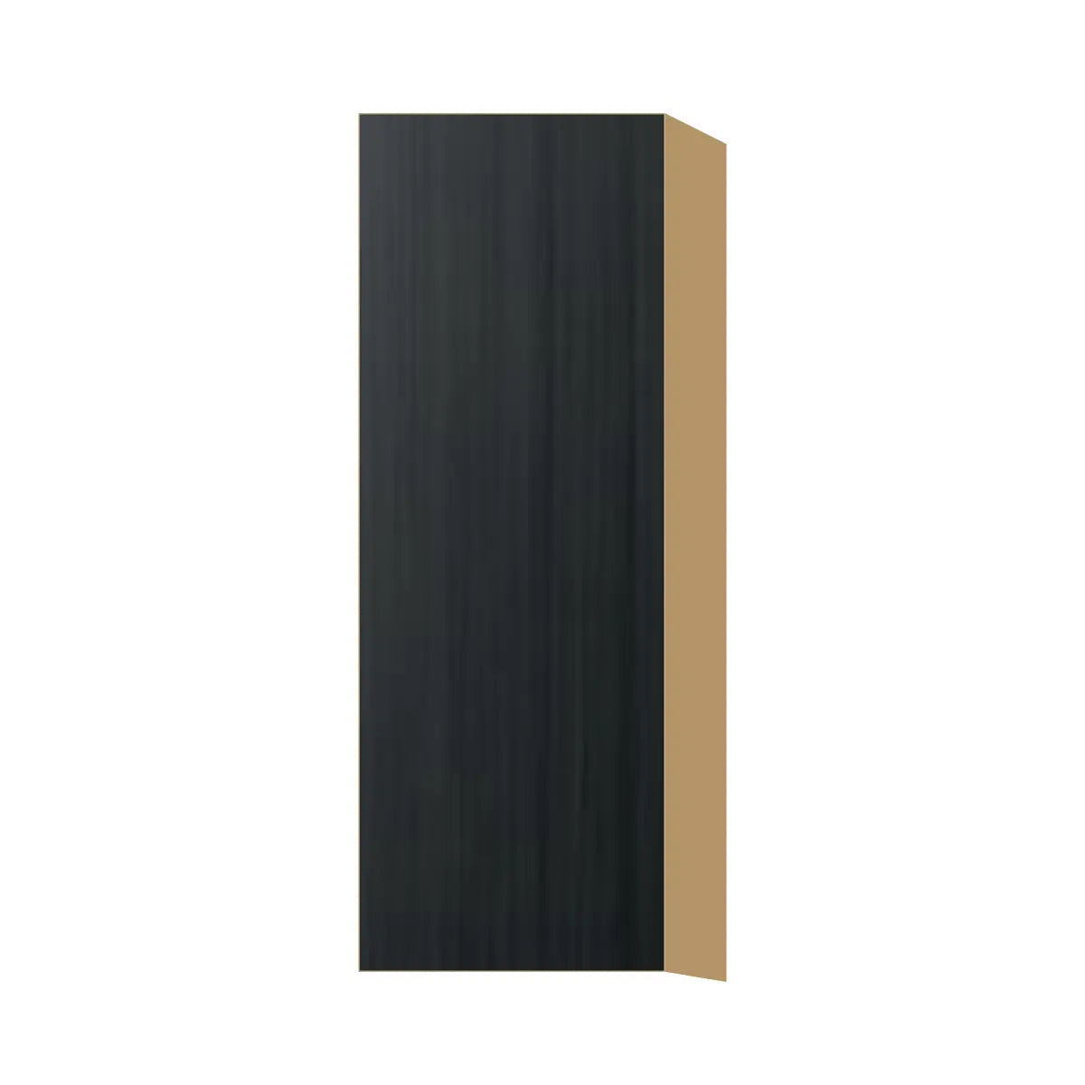 Contemporary 42" tall wall single door cabinet, Black Grain door, P-Box (Prestige)