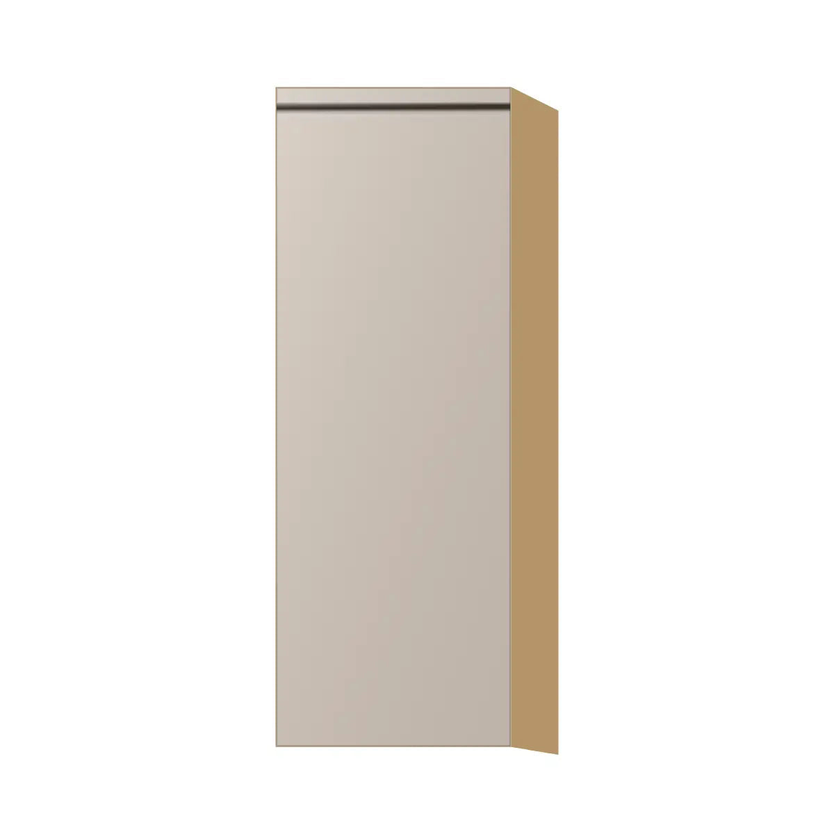 Contemporary 42" tall wall single door cabinet, Cashmere Gray door, P-Box (Prestige)