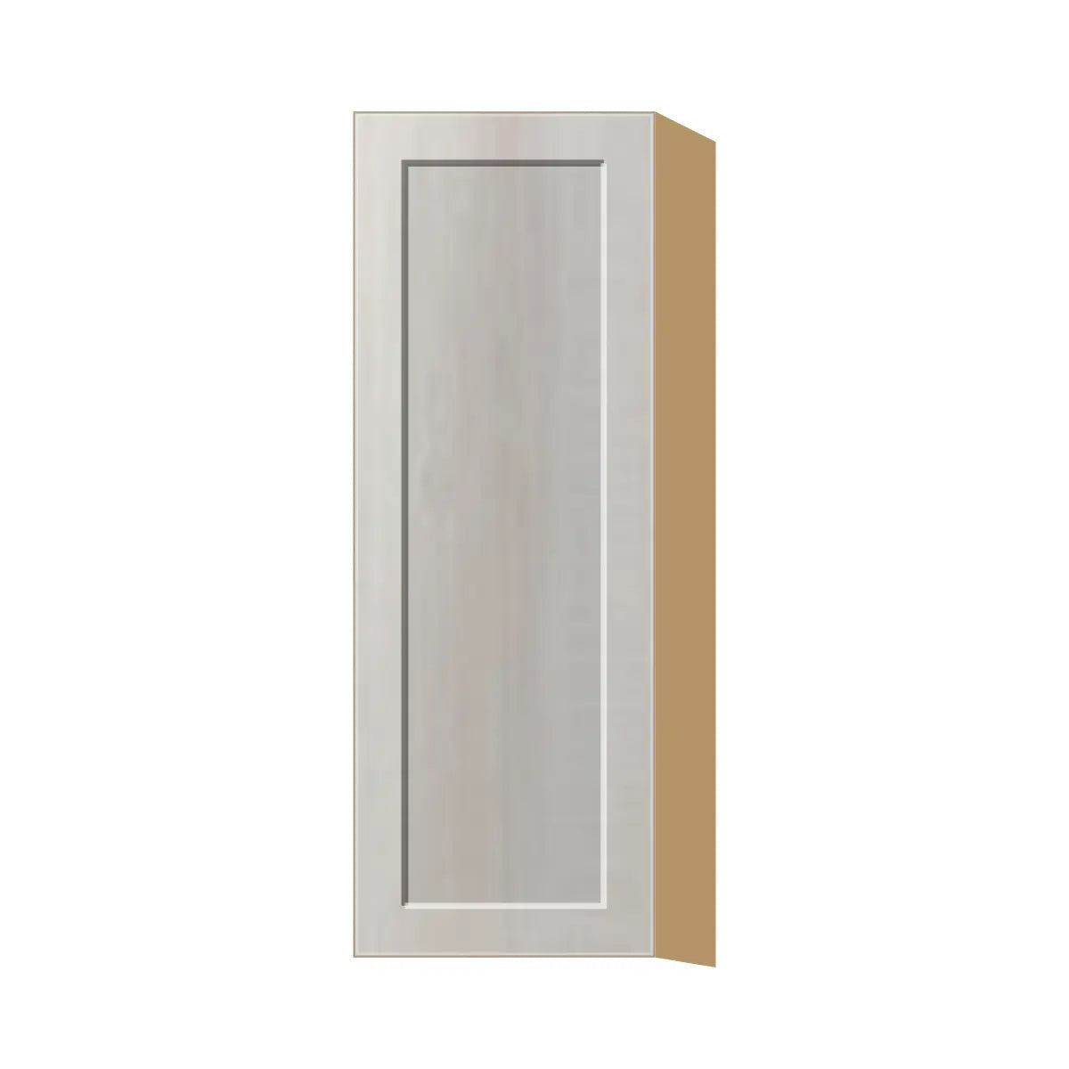 Contemporary 42" tall wall single door cabinet, Genesis Sliced Oak door, P-Box (Prestige)