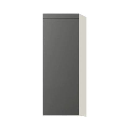 Contemporary 42" tall wall single door cabinet, Glossy Gray door, L-Box (Luxury)