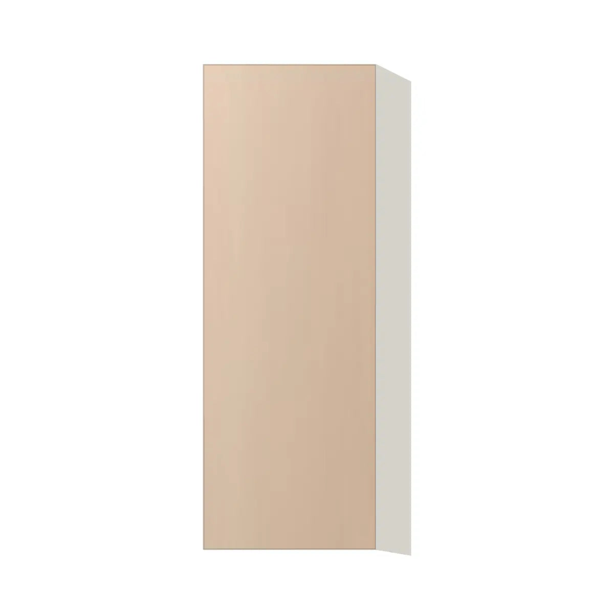 Contemporary 42" tall wall single door cabinet, Maine Oak door, L-Box (Luxury)