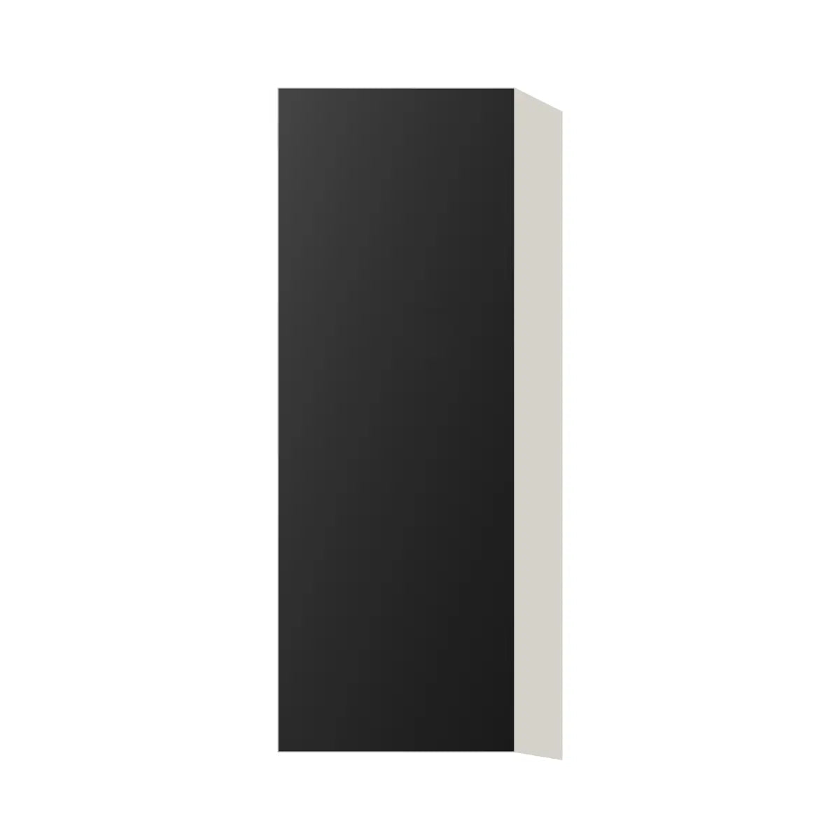 Contemporary 42" tall wall single door cabinet, Matte Black door, L-Box (Luxury)