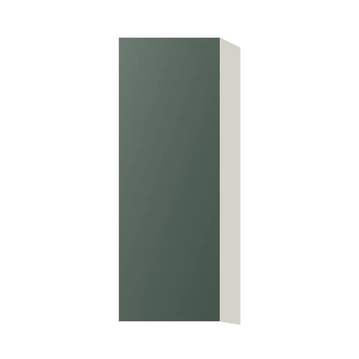 Contemporary 42" tall wall single door cabinet, Matte Olive Green door, L-Box (Luxury)