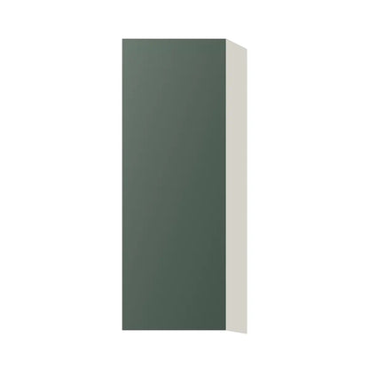 Contemporary 42" tall wall single door cabinet, Matte Olive Green door, L-Box (Luxury)