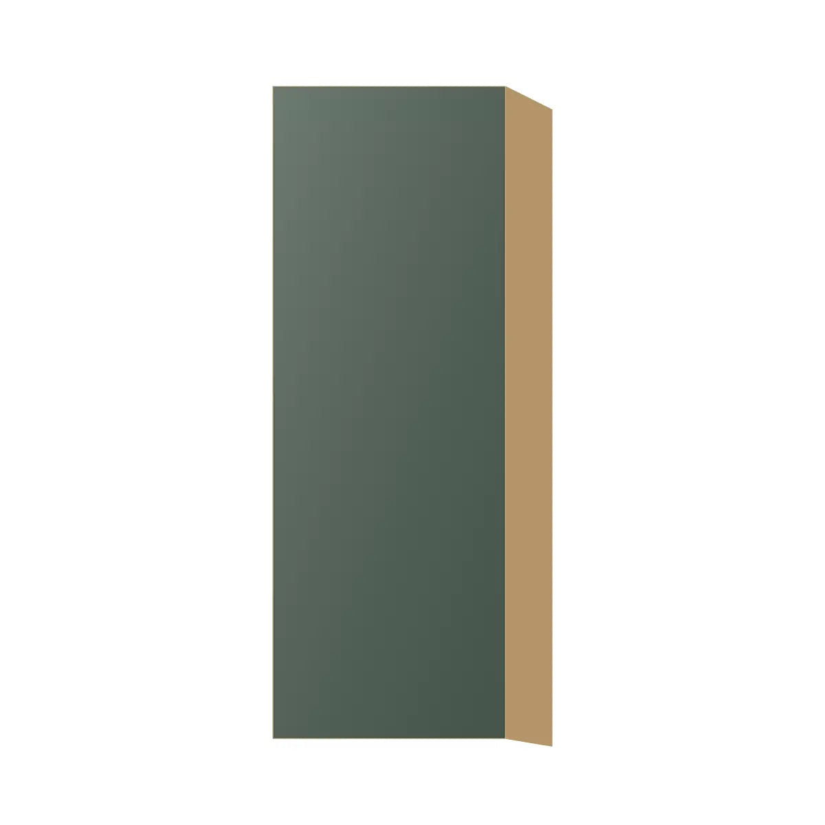 Contemporary 42" tall wall single door cabinet, Matte Olive Green door, P-Box (Prestige)