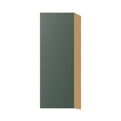 Contemporary 42" tall wall single door cabinet, Matte Olive Green door, P-Box (Prestige)