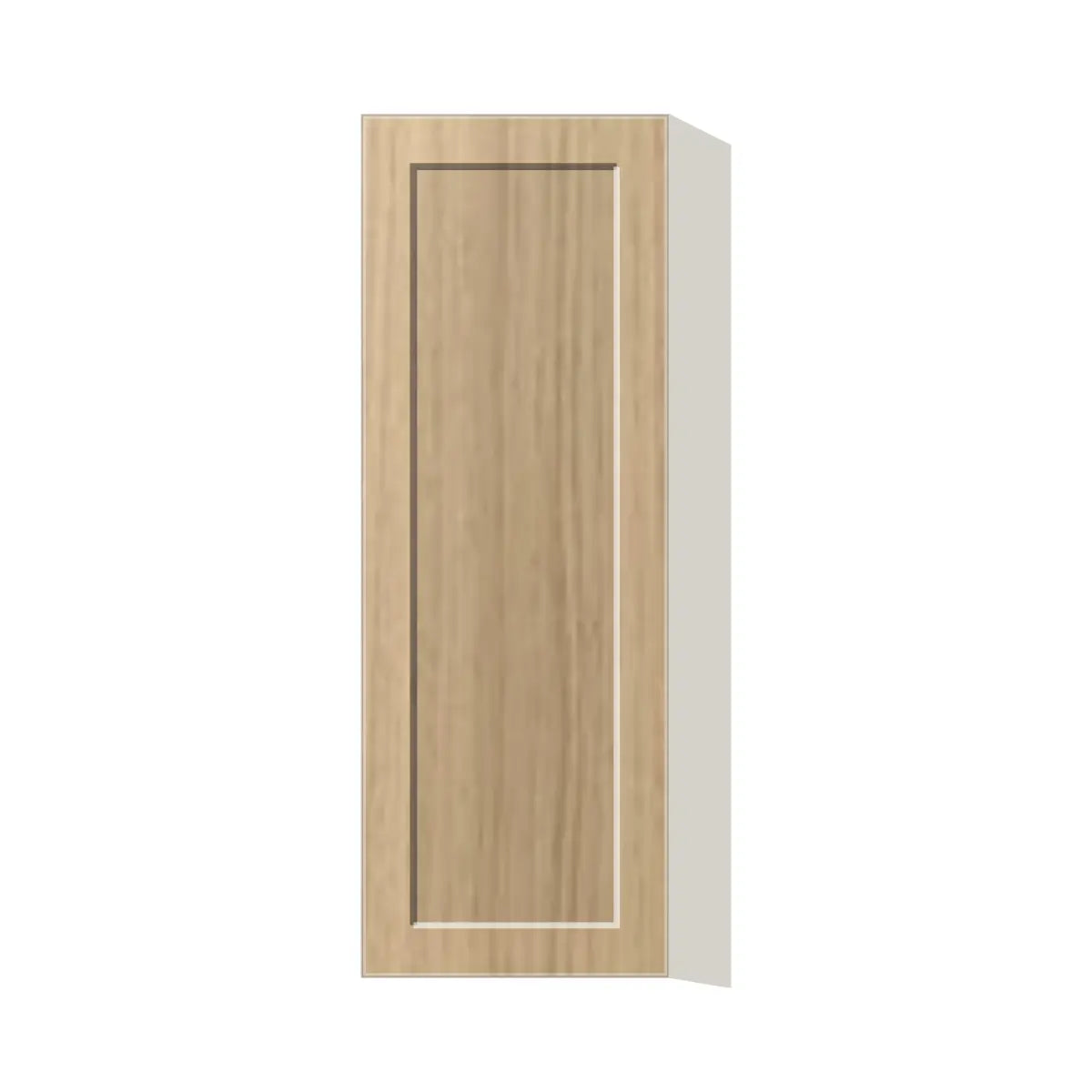 Contemporary 42" tall wall single door cabinet, Modern Oak Shaker door, L-Box (Luxury)