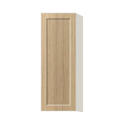 Contemporary 42" tall wall single door cabinet, Modern Oak Shaker door, L-Box (Luxury)