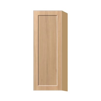 Contemporary 42" tall wall single door cabinet, Natural Wood Shaker door, P-Box (Prestige)