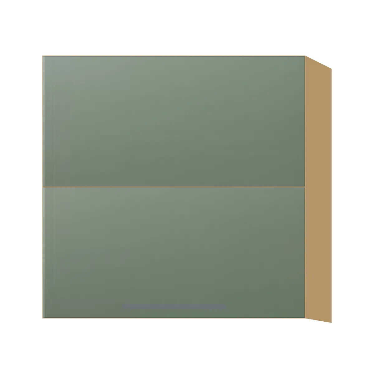Contemporary bi-fold lift-up wall cabinet, Bean Paste Green door, P-Box (Prestige)