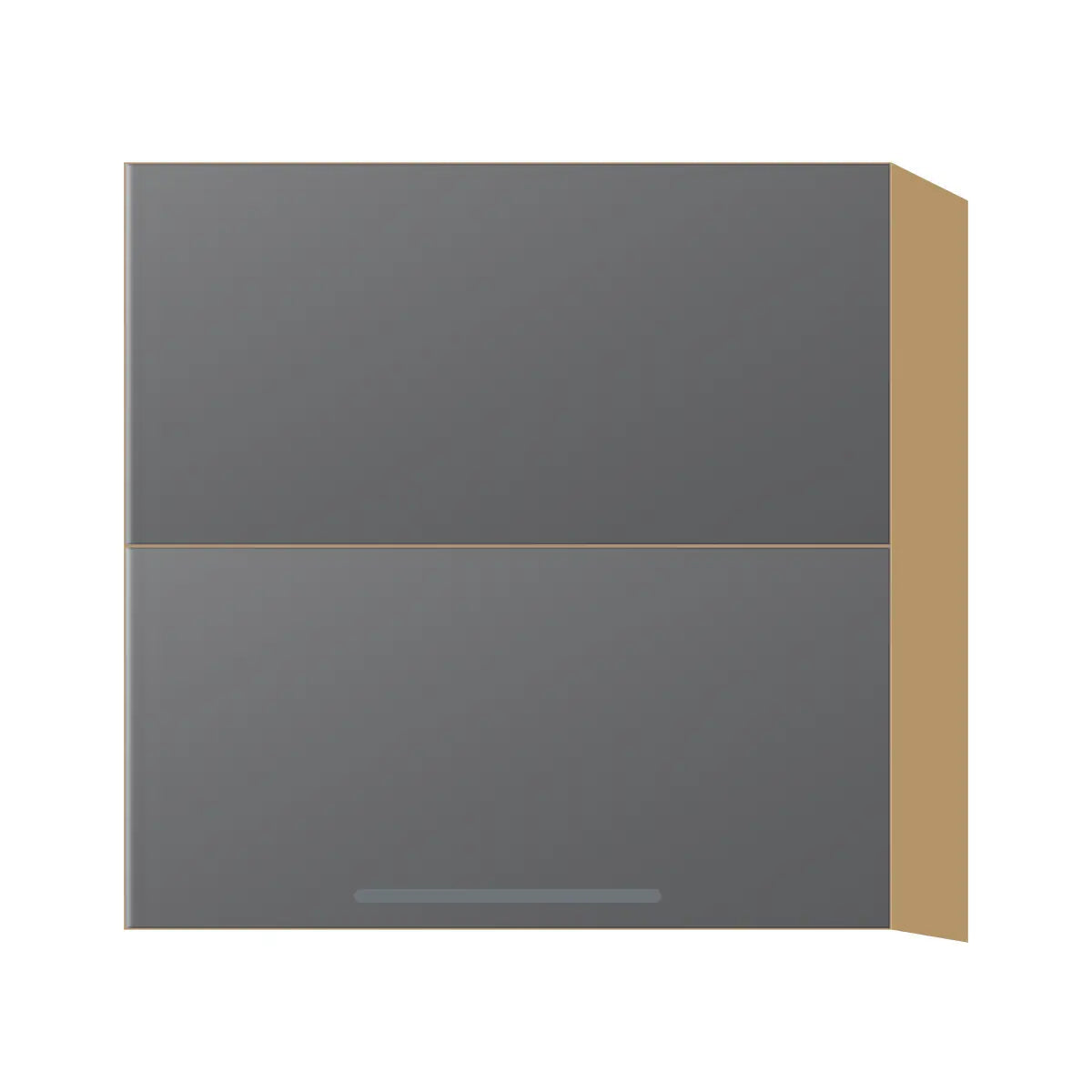 Contemporary bi-fold lift-up wall cabinet, Prime Matte Grey door, P-Box (Prestige)