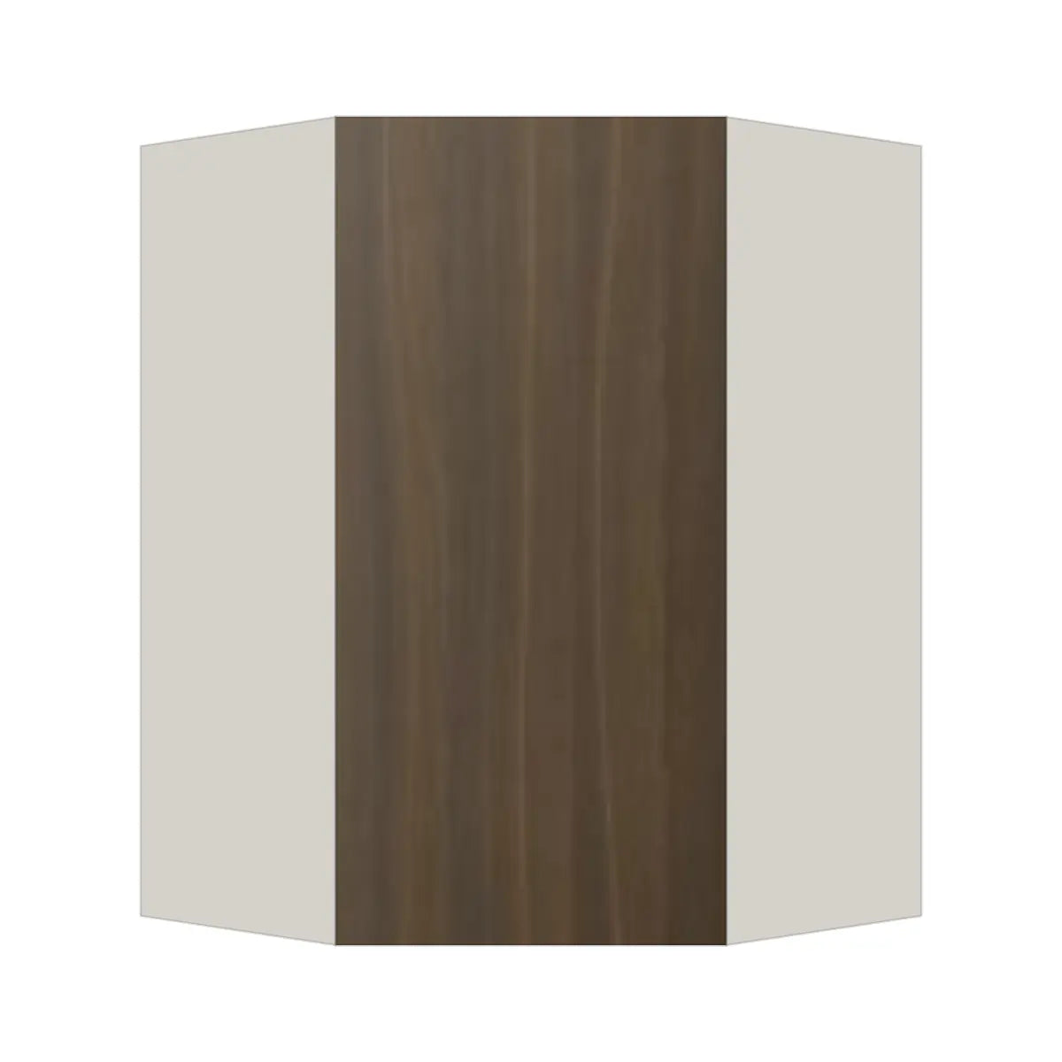 Contemporary diagonal corner wall cabinet, Golden Shadow door, L-Box (Luxury)