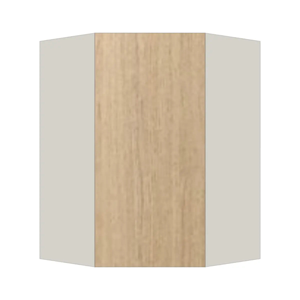 Contemporary diagonal corner wall cabinet, Modern Oak door, L-Box (Luxury)