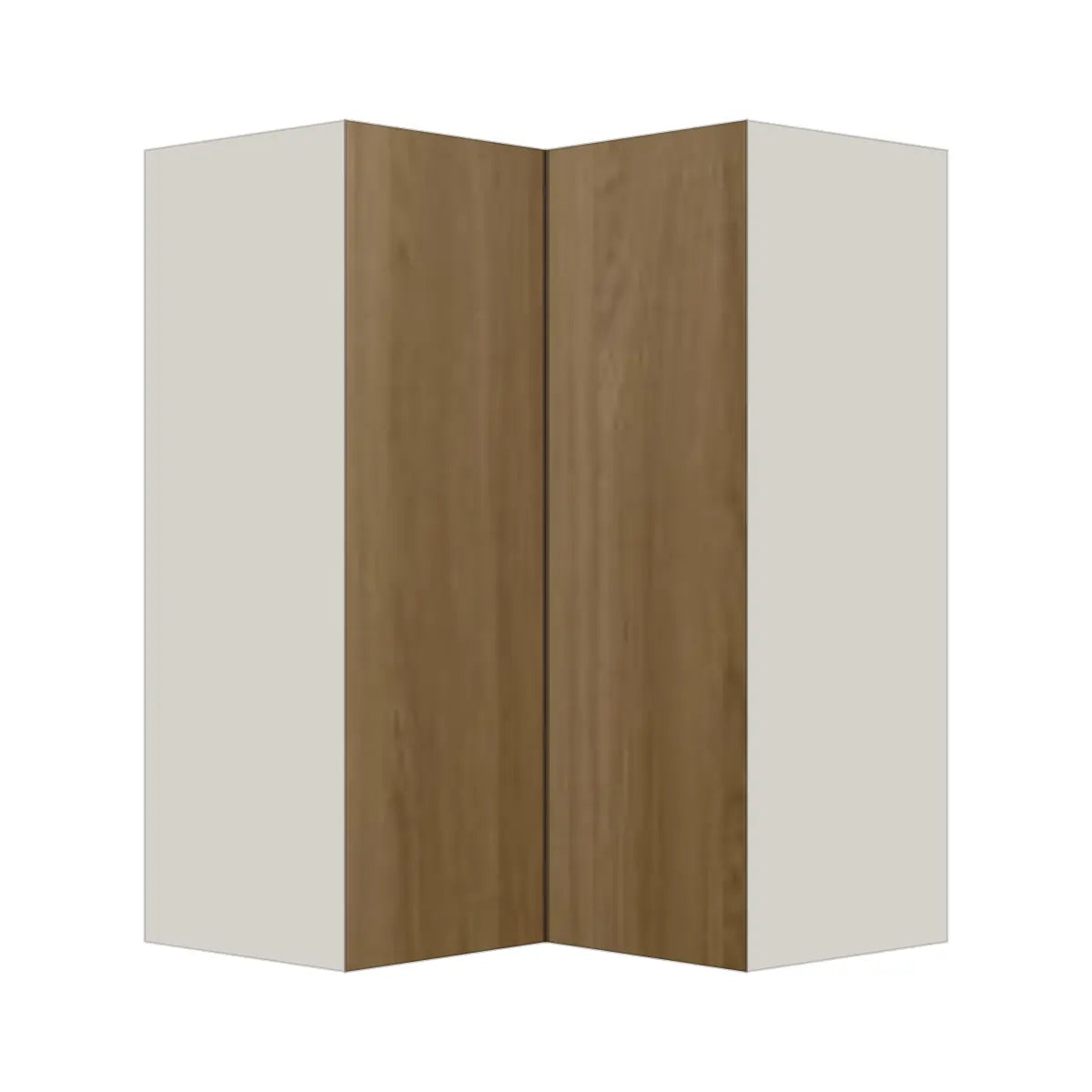 Contemporary easy reach corner wall cabinet, Barcelona Dark Oak door, L-Box (Luxury)