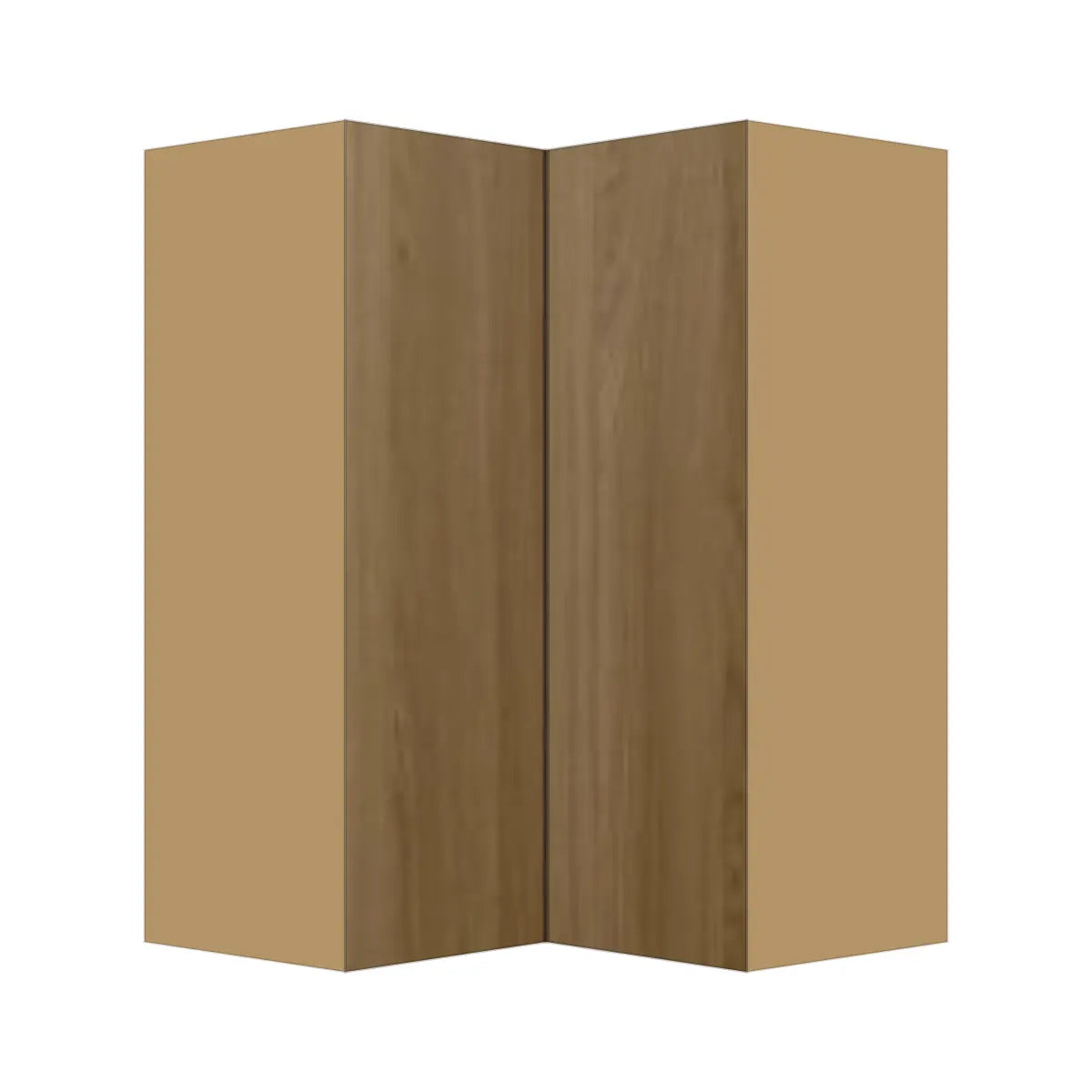 Contemporary easy reach corner wall cabinet, Barcelona Dark Oak door, P-Box (Prestige)