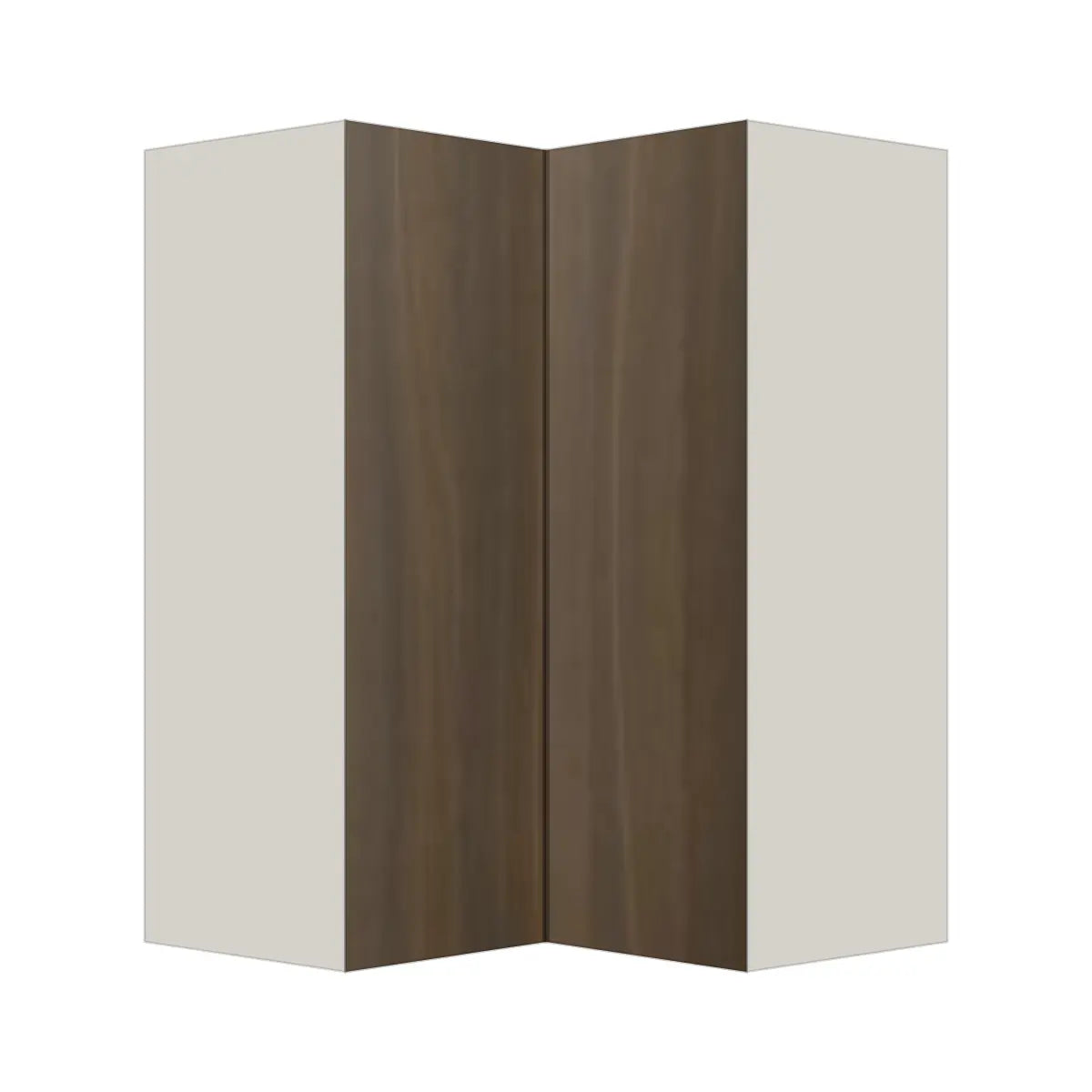 Contemporary easy reach corner wall cabinet, Golden Shadow door, L-Box (Luxury)