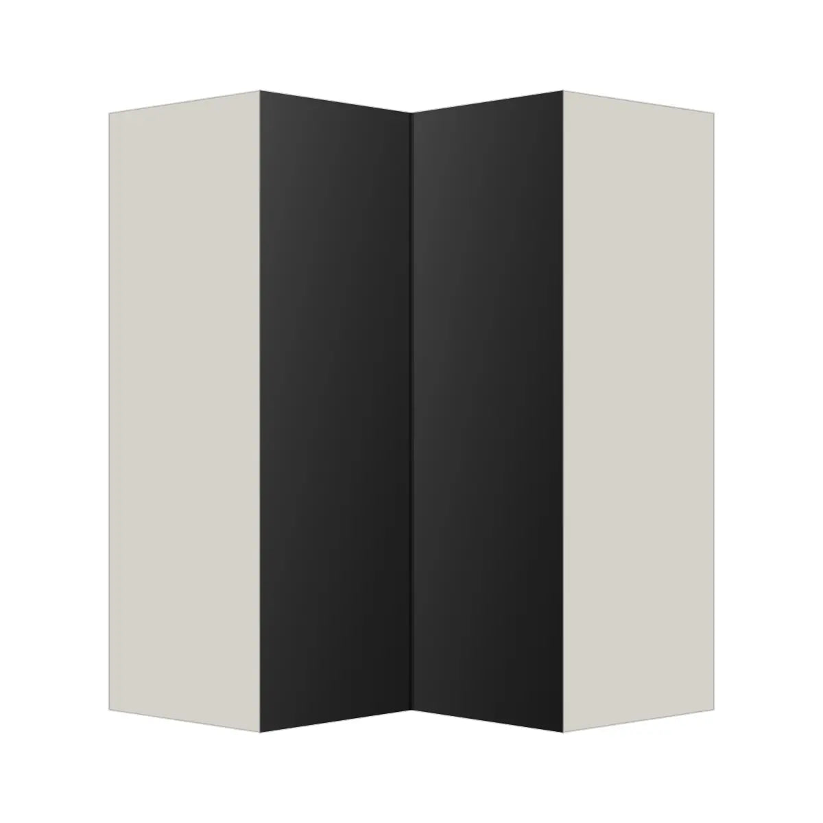 Contemporary easy reach corner wall cabinet, Matte Black door, L-Box (Luxury)